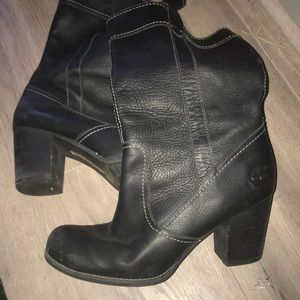 Timberland waterproof Leather wide calf boots 10